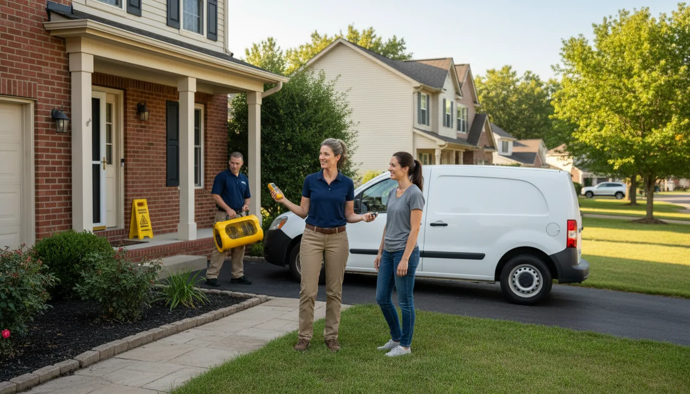 Residential water damage restoration in Pecatonica, IL
